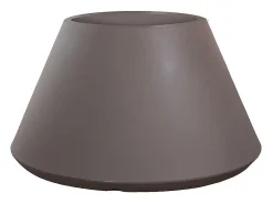 Jarrón de resina para plantas de interior y exterior diseño redondo cónico d.60x35h Stromboli Tortora Marru00f3n chocolate Online