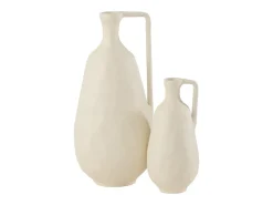 J-Line Jarrón de vidrio 16.5*16*35 cm Blanco Clearance