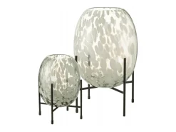 J-Line Jarrón de vidrio de 23x23x37 cm Gris Sale