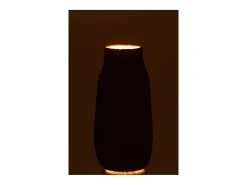 J-Line Jarrón-Jarrón de vidrio 12x12x26 cm Negro
