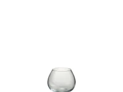 Best J-Line Jarrón de vidrio de 19x19x15 cm Transparente