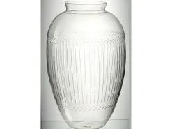 J-Line Jarrón de vidrio 37x37x61 cm Transparente New