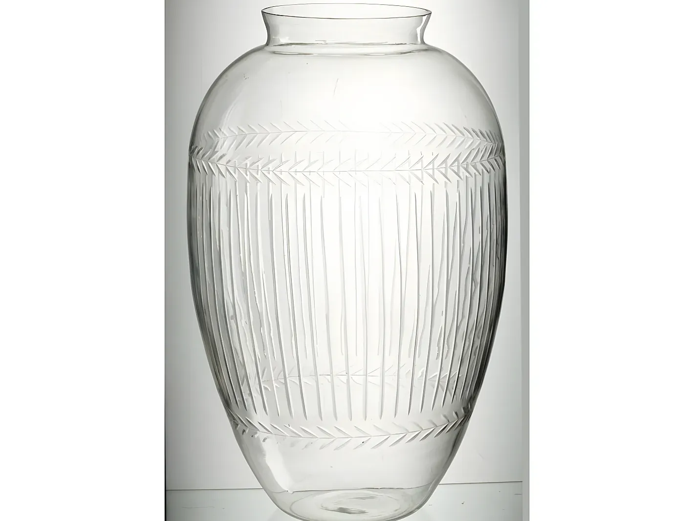 J-Line Jarrón de vidrio 37x37x61 cm Transparente New