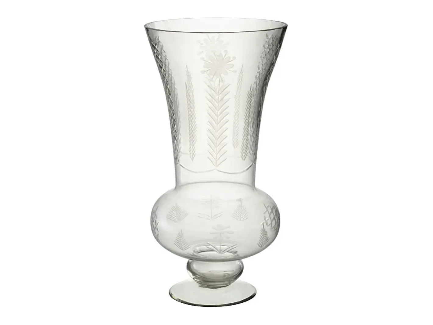 J-Line Jarrón-Jarrón de vidrio con base Transparente