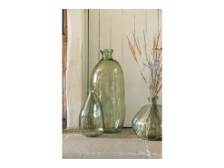 Best J-Line Jarrón de vidrio alto de 33x33x73 cm Verde