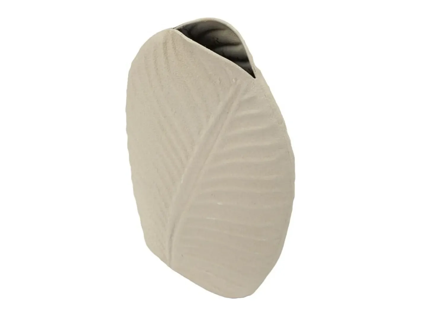 Jarrón en métal 18x9.5x29.5 cm Beige