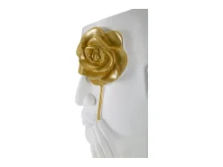 Online Jarrón facial de resina blanca 14x13x27 cm Blanco