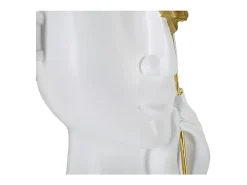 Online Jarrón facial de resina blanca 14x13x27 cm Blanco