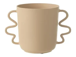 J-Line Jarrón Julien de aluminio 34x21.5x23 cm Beige New