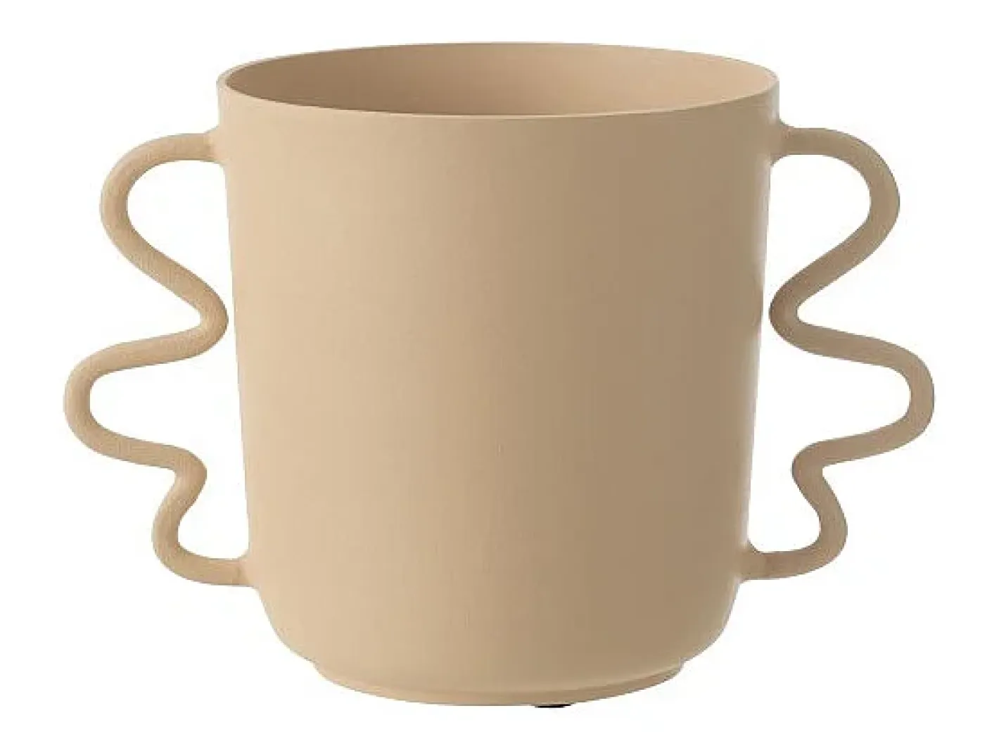 J-Line Jarrón Julien de aluminio 34x21.5x23 cm Beige New
