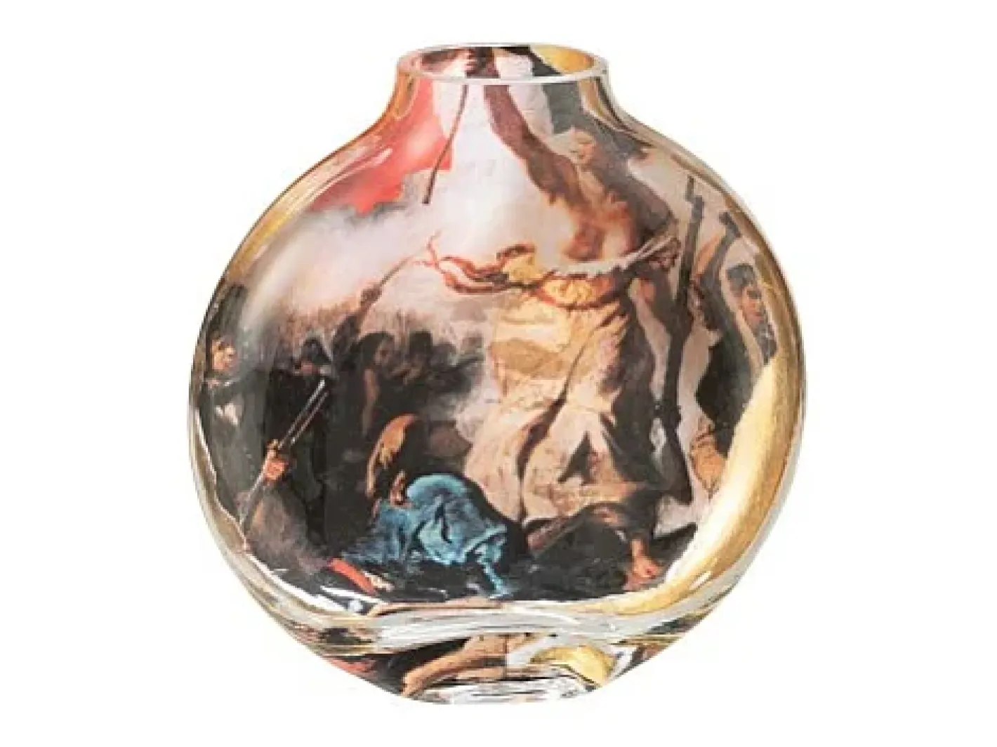 J-Line Jarrón 14.5x4x15 cm "Les Chartistes Inspirado por La Libertad guiando al pueblo Pequeño" Multicolor Clearance