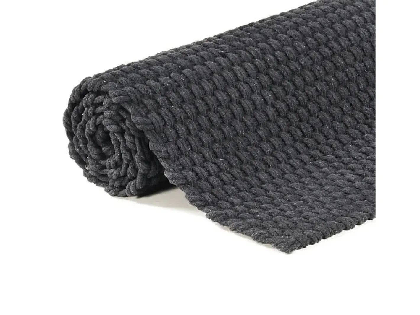 Garden Furniture Jochem Alfombra rectangular algodón antracita 160x230 cm Gris antracita New