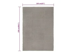 Garden Furniture Jochem Alfombra rectangular algodón 160x230 cm Gris Sale