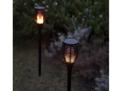Lumisky Iluminación Exterior-Juego de 2 antorchas con efecto de llama H70CM MAITY Negro