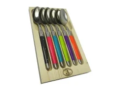 Jean Dubost Cubierto-Juego de 6 cucharas de mesa Laguiole Tonic Mix - Multicolor