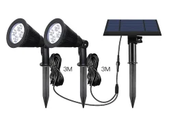 Outlet Lumisky Juego de 2 focos solares conectados 400LM FAMILY SPIKY Negro