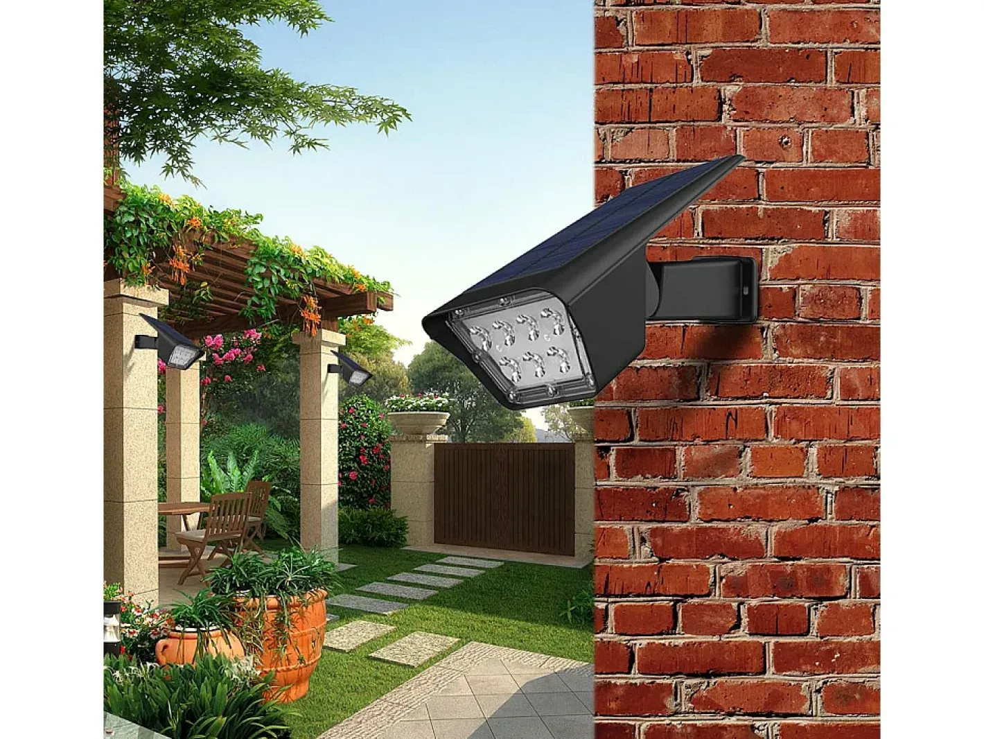 Online Lumisky Juego de 2 focos solares 250LM CURTIS Negro