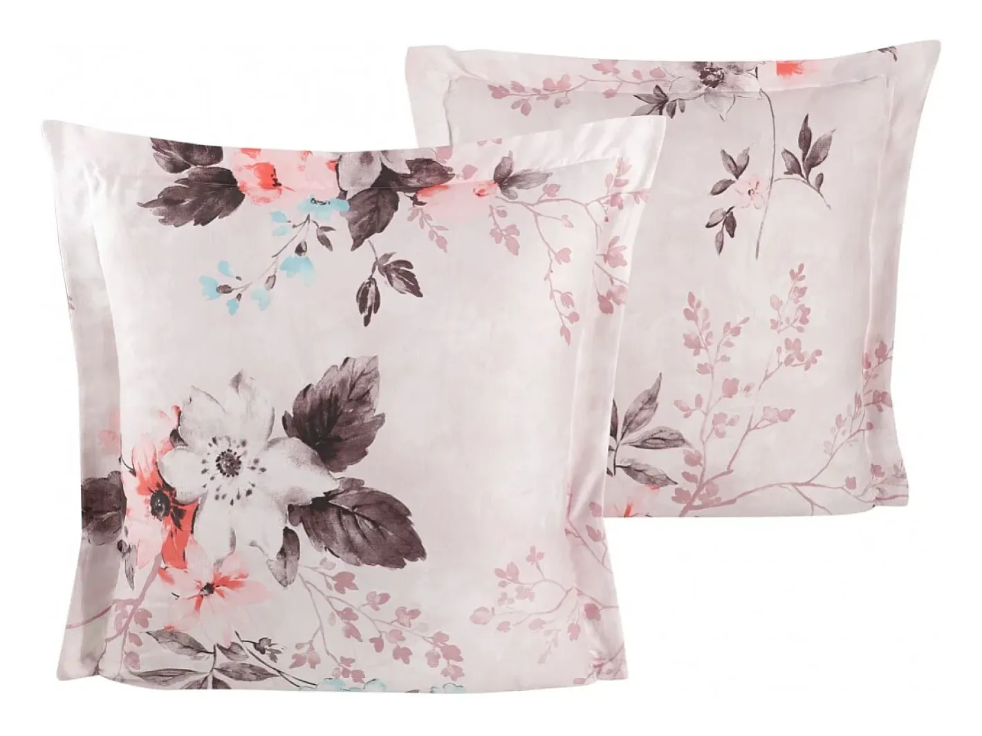 Blanc avenue Juego de 2 fundas de almohada satén de algodón "Malogra" Multicolor Discount