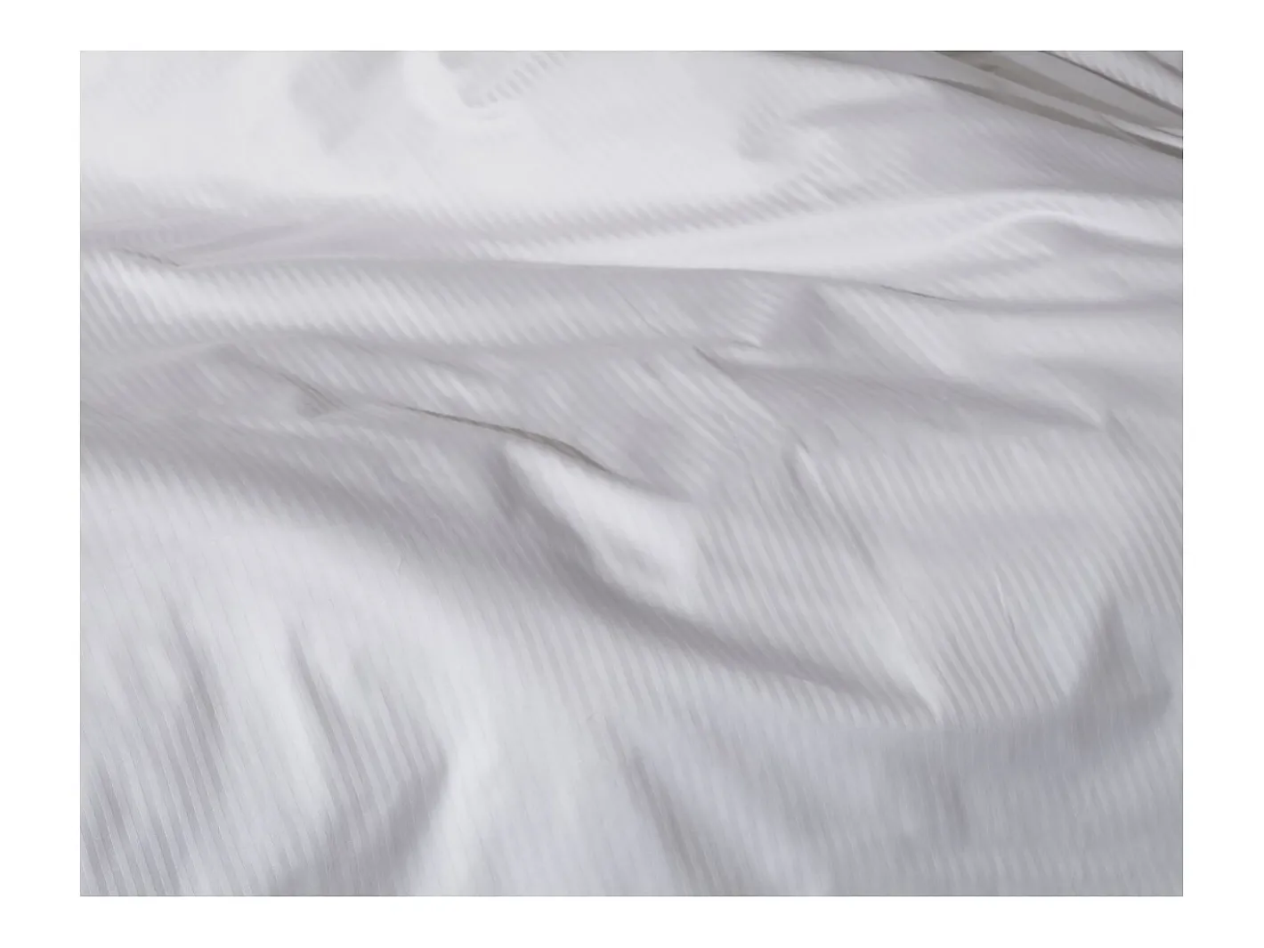 Blanc avenue Juego de 2 fundas de almohada satén de algodón rayas 94 hilos cm² Blanco Sale