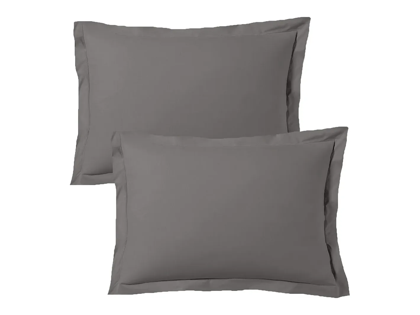 Blanc avenue Juego de 2 fundas de almohada satén de algodón Gris Clearance