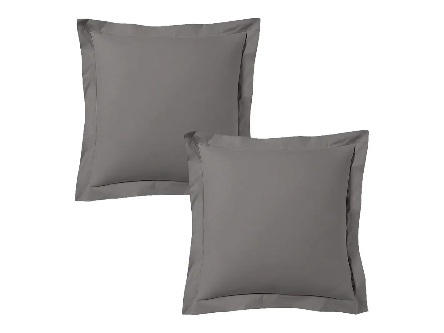 Blanc avenue Juego de 2 fundas de almohada satén de algodón Gris Clearance