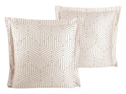 Clearance Blanc avenue Juego de 2 fundas de almohada satén de algodón "Strada white" Blanco