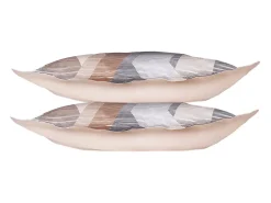 Blanc avenue Ropa De Cama-Juego de 2 fundas de almohada satén de algodón "Helix Brown" Multicolor