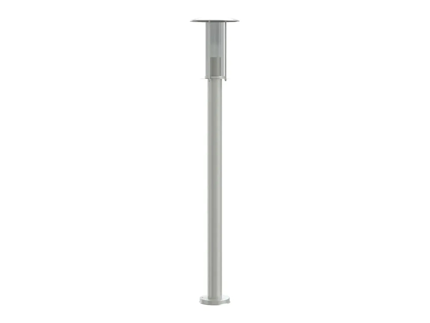 Hot Helloshop26 Juego de 3 lámparas de pie de exterior plateadas 100 cm acero inoxidable Plata 02_0042555 Gris