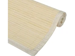 Clearance Juego de 6 posavasos de bambú hechos a mano, 30 x 45 cm, naturales y duraderos con soporte antideslizante Beige