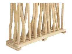 OZAIA Juego de 2 separadores de ambientes de madera de teca - L. 100 x P. 25 x H. 180 cm - Natural - GAYANA Color natural claro Sale