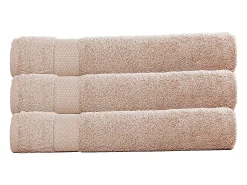 Outlet Blanc avenue Juego de 3 toallas de baño 70x130 cm 500gr/m² 100% algodón Beige