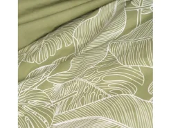 New Today Juego de cama - 240 x 260 cm - algodón con estampado floral Verde