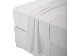 Best PIKOLIN Juego de cama 150 hilos 100% algodón Cama 80 Home Blanco
