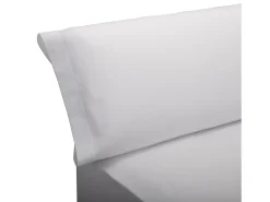 PIKOLIN Ropa De Cama-Juego de cama 200 hilos Percal algodón Cama 90 Blanco