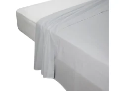 PIKOLIN Ropa De Cama-Juego de cama 200 hilos Percal algodón Cama 135/140 Gris