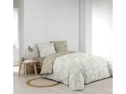 Douceur d'intérieur Juego de Cama 3 Piezas Malia 260x240 cm 100% Algodón Natural Reversible Oeko-Tex Beige Hot