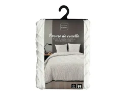 Douceur d'intérieur Ropa De Cama-Juego de cama de 3 piezas con acolchado 240 x 220 cm Blanco