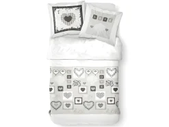 New Today Juego de cama de algodón 240 x 260 cm - Estampado White Eden Blanco
