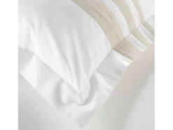 Outlet Douceur d'intérieur Juego de cama de algodón con acabado de lino 240 x 220 cm Blanco