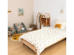 Atmosphera for Kids Juego de cama reversible leopardo para niños 140 x 200 cm Multicolor