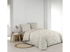 Discount Douceur d'intérieur Juego de cama reversible 240 x 220 cm Beige