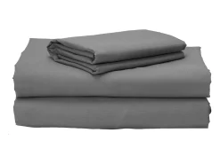PIKOLIN Juego de cama 90x190cm| HOME| 100% Algodón| 4 piezas| Gris Outlet