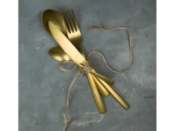Amefa Juego de Cubiertos Vintage Manille 16 Piezas - Set de Cubiertos de Acero Inoxidable con Acabado Mate Dorado Discount