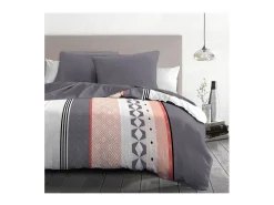 Juego de edredón de microfibra - 1 funda nórdica de 220 x 240 cm + 2 fundas de almohada de 63 x 63 cm - Azul Multicolor New