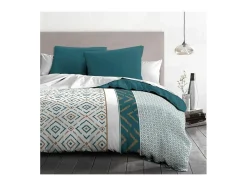 Sale Juego de edredón de microfibra 220 x 240 cm y 2 fundas de almohada 63 x 63 cm Azul Pato Azul verdoso