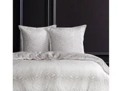 Blanc avenue Ropa De Cama-Juego de funda de edredón + funda de almohada satén de algodón "Duff" Blanco