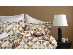 Blanc avenue Ropa De Cama-Juego de funda de edredón 240x220cm+2FA 63x63cm satén de algodón Beige