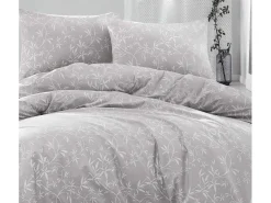 Blanc avenue Ropa De Cama-Juego de funda de edredón 200x200 cm+ 2 FA 65x65 cm 100% algodón Gris
