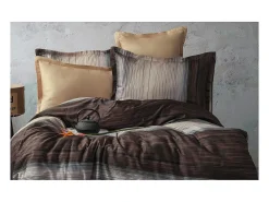 Best Blanc avenue Juego de funda de edredón 240x220 cm+ 2 fundas de almohada 63x63cm de satén de algodón "Gerard" Multicolor