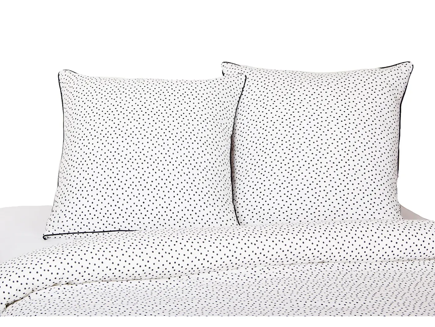 Blanc avenue Ropa De Cama-Juego de funda de edredón +funda de almohada 100% algodón "Points" Gris